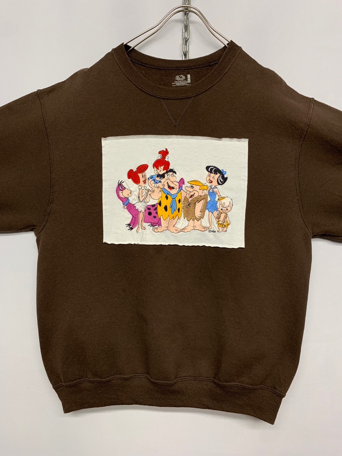 “Flintstones” Pasting Print Sweat Shirt