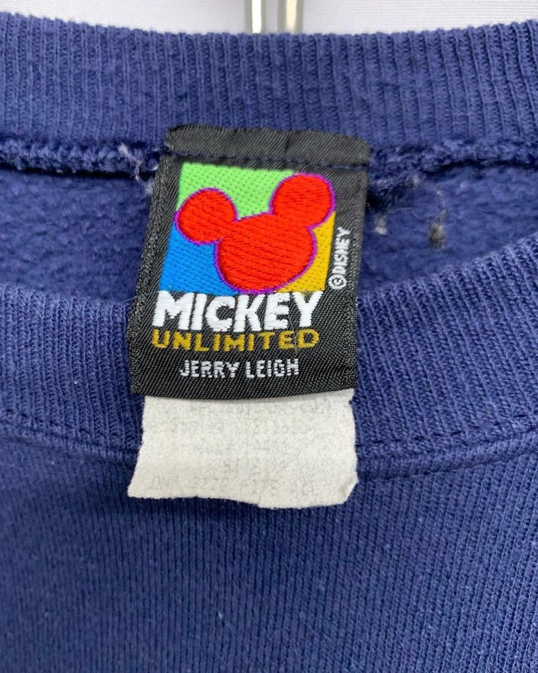 1990’s “Mickey” Print Sweat Shirt NAVY