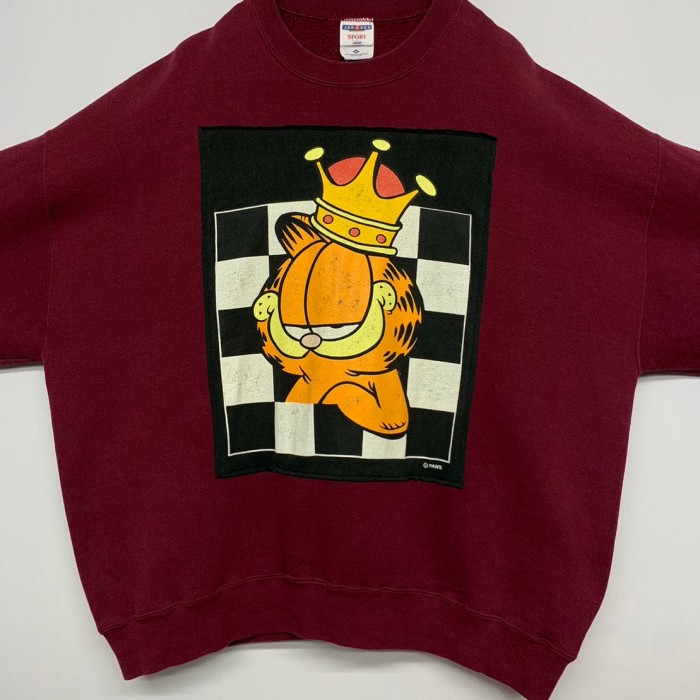 “Garfield” Pasting Print Sweat Shirt | Vintage.City ヴィンテージ 古着