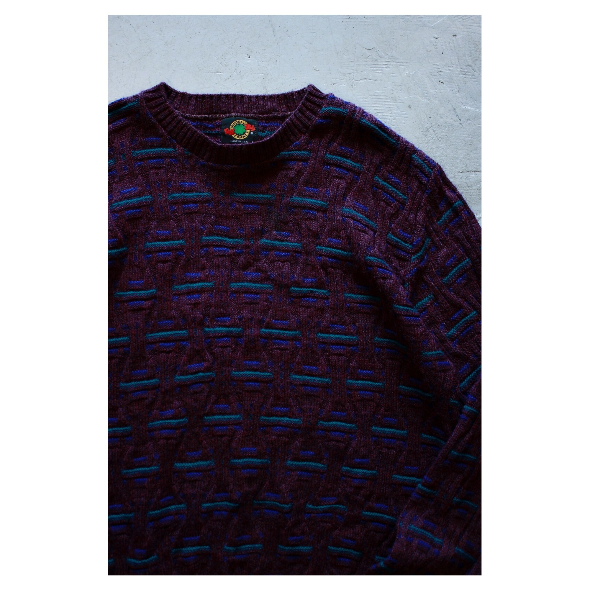 USA Vintage 3D Knit Sweater