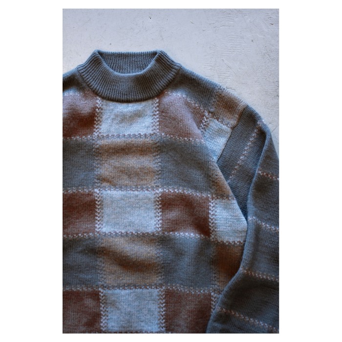 Vintage Pannel Design Mockneck Sweater | Vintage.City ヴィンテージ 古着