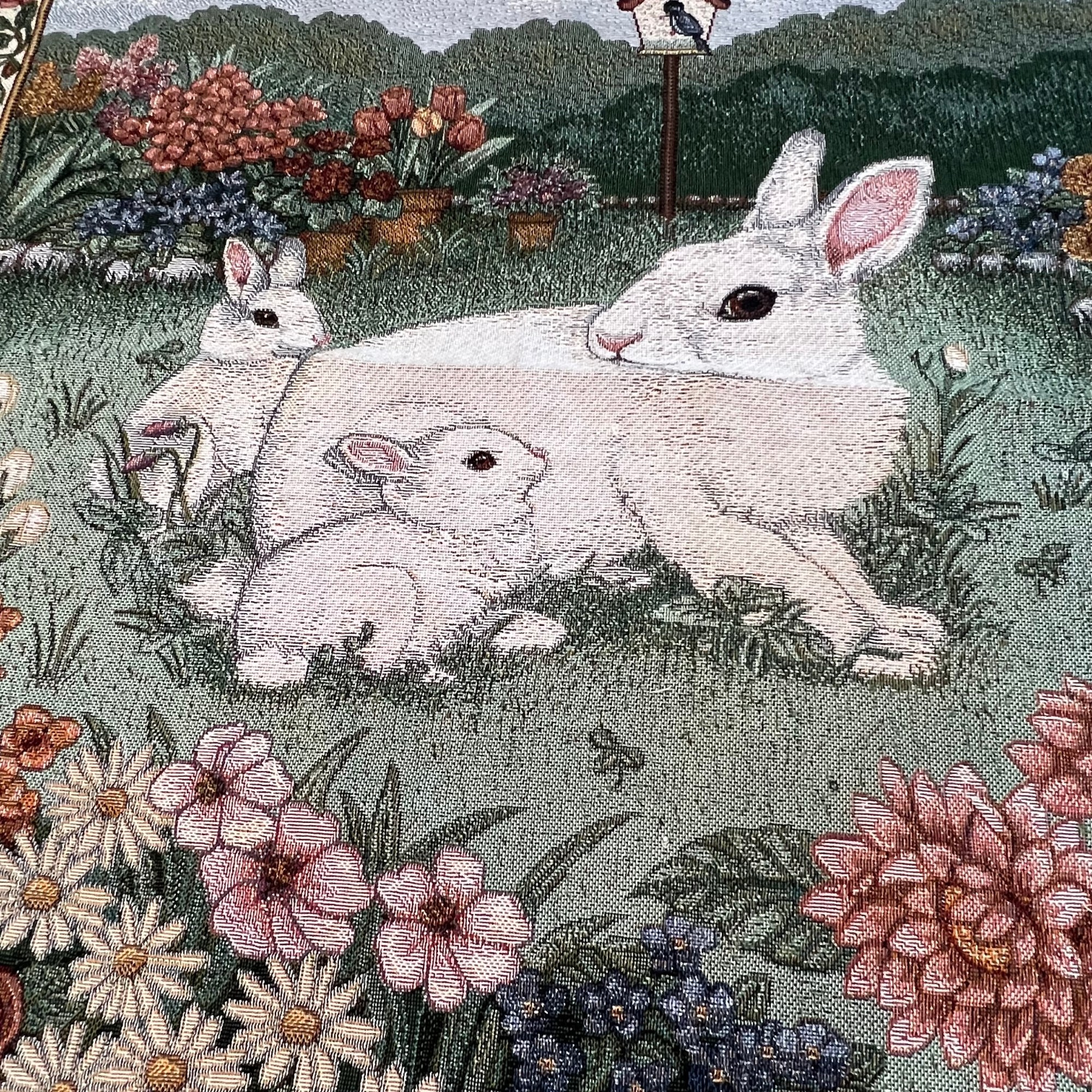 Rabbit square rug