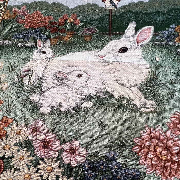Rabbit square rug | Vintage.City ヴィンテージ 古着