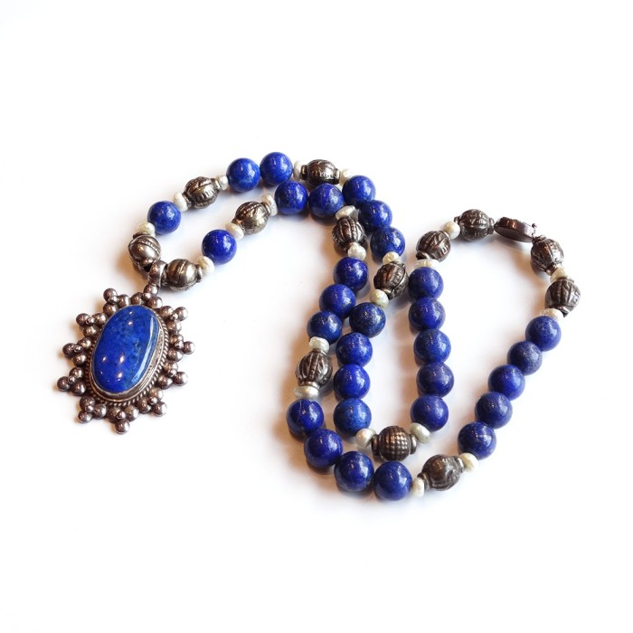 Vintage Lapis Lazuli Pearl Necklace | Vintage.City ヴィンテージ 古着