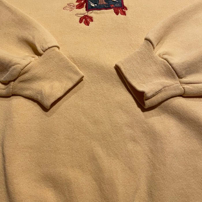 90s top stitch 襟付き　刺繍　スウェット　アメリカ製　L A472 | Vintage.City ヴィンテージ 古着