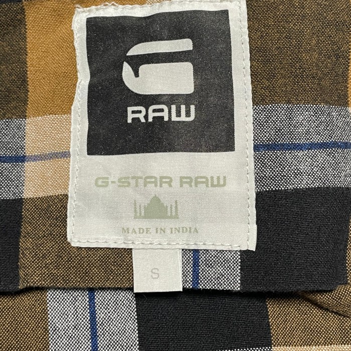 G-STAR RAW 長袖チェックシャツ ブラウン Sサイズ | Vintage.City ヴィンテージ 古着