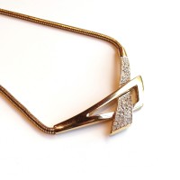 「GIVENCHY」 Gold × Rhinestone Necklace | Vintage.City 古着屋、古着コーデ情報を発信