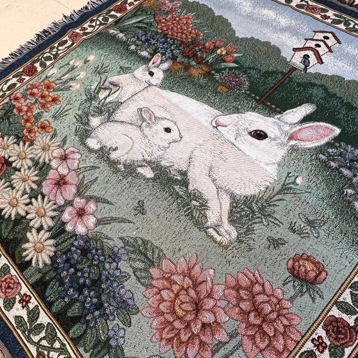 Rabbit square rug | Vintage.City ヴィンテージ 古着