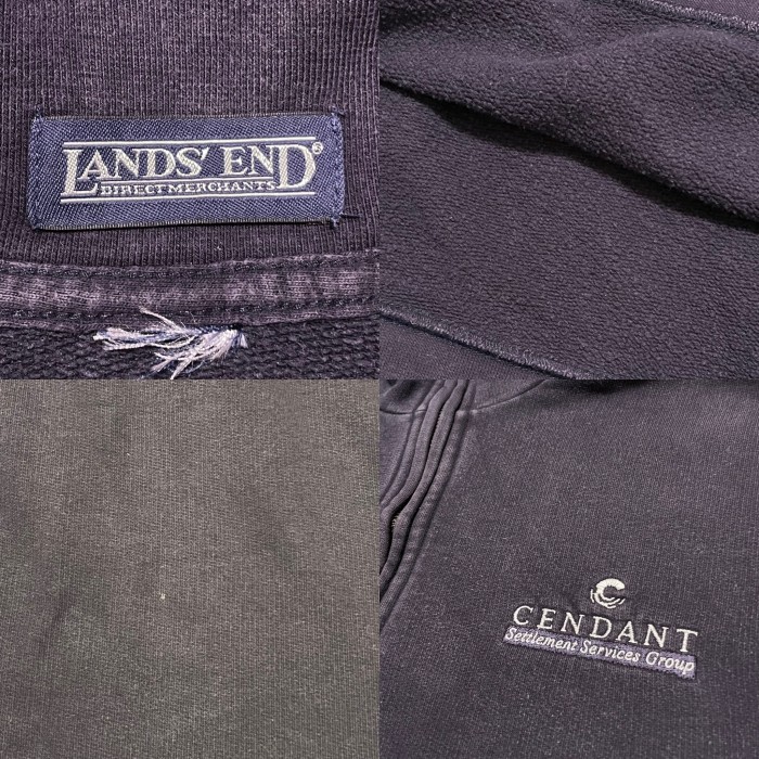 【LANDS'END】企業系 ロゴ ハーフジップ スウェット 刺繍 US古着 | Vintage.City ヴィンテージ 古着