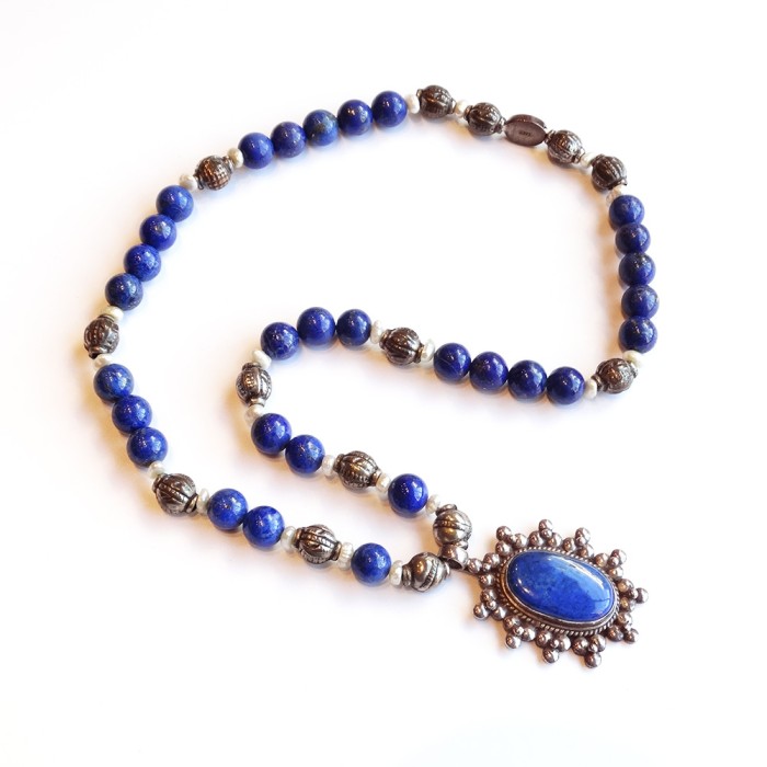 Vintage Lapis Lazuli Pearl Necklace | Vintage.City ヴィンテージ 古着