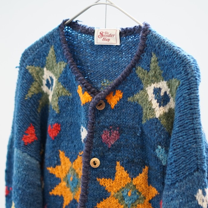 The Sweater Shop full pattern cardigan | Vintage.City ヴィンテージ 古着