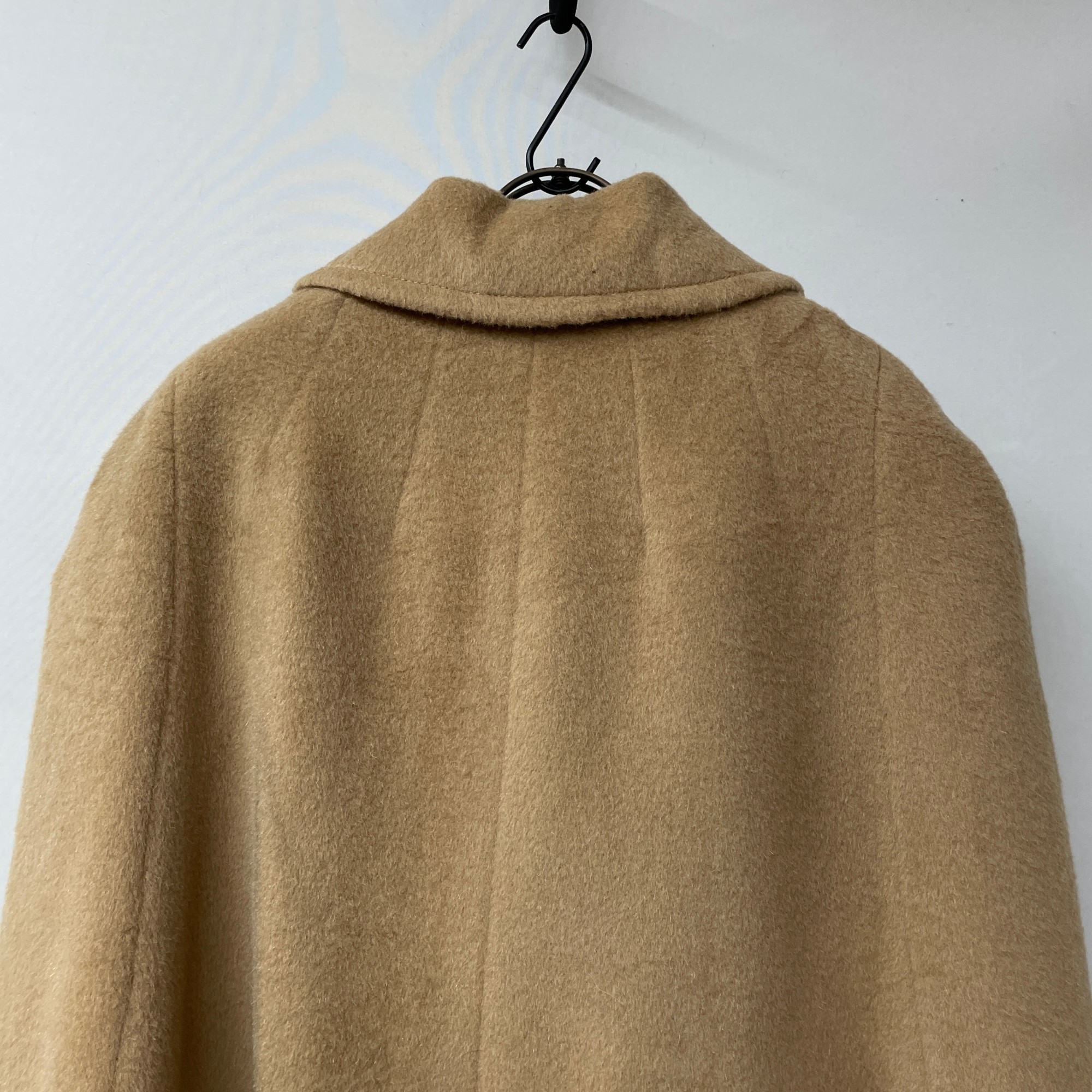 60-70s ウールマント　キャラメル　コート　マント　wool