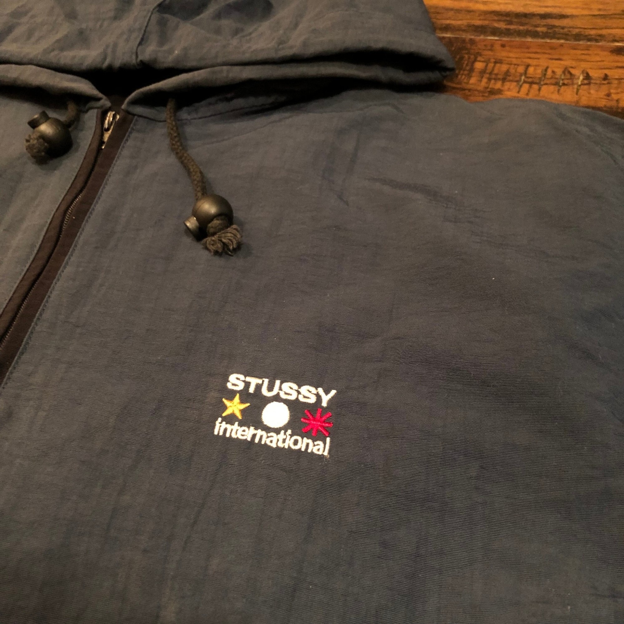 90s OLD STUSSY/anorak nylon hoodie/M/OZ製