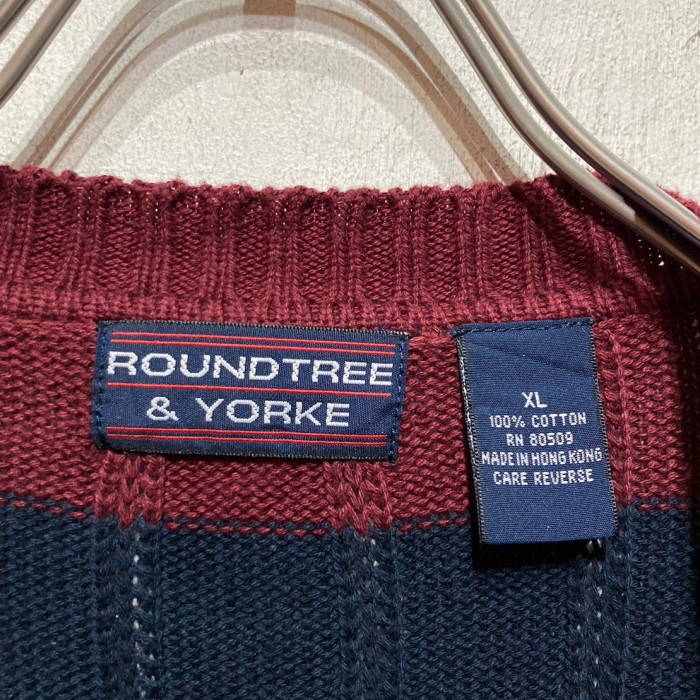 “ROUNDTREE & YORKE” Stripe Cotton Knit | Vintage.City ヴィンテージ 古着