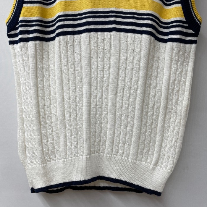 Ellesse knit Vネック　ベスト | Vintage.City ヴィンテージ 古着