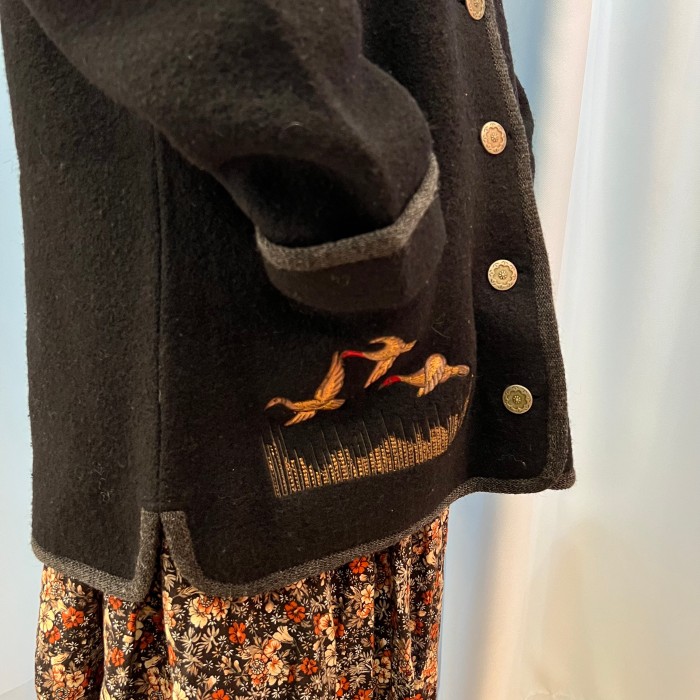 Wool collarless jacket | Vintage.City ヴィンテージ 古着
