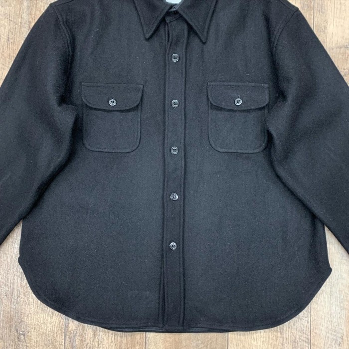 イカリボタン ウール CPOシャツ ブラック USA製 | Vintage.City ヴィンテージ 古着