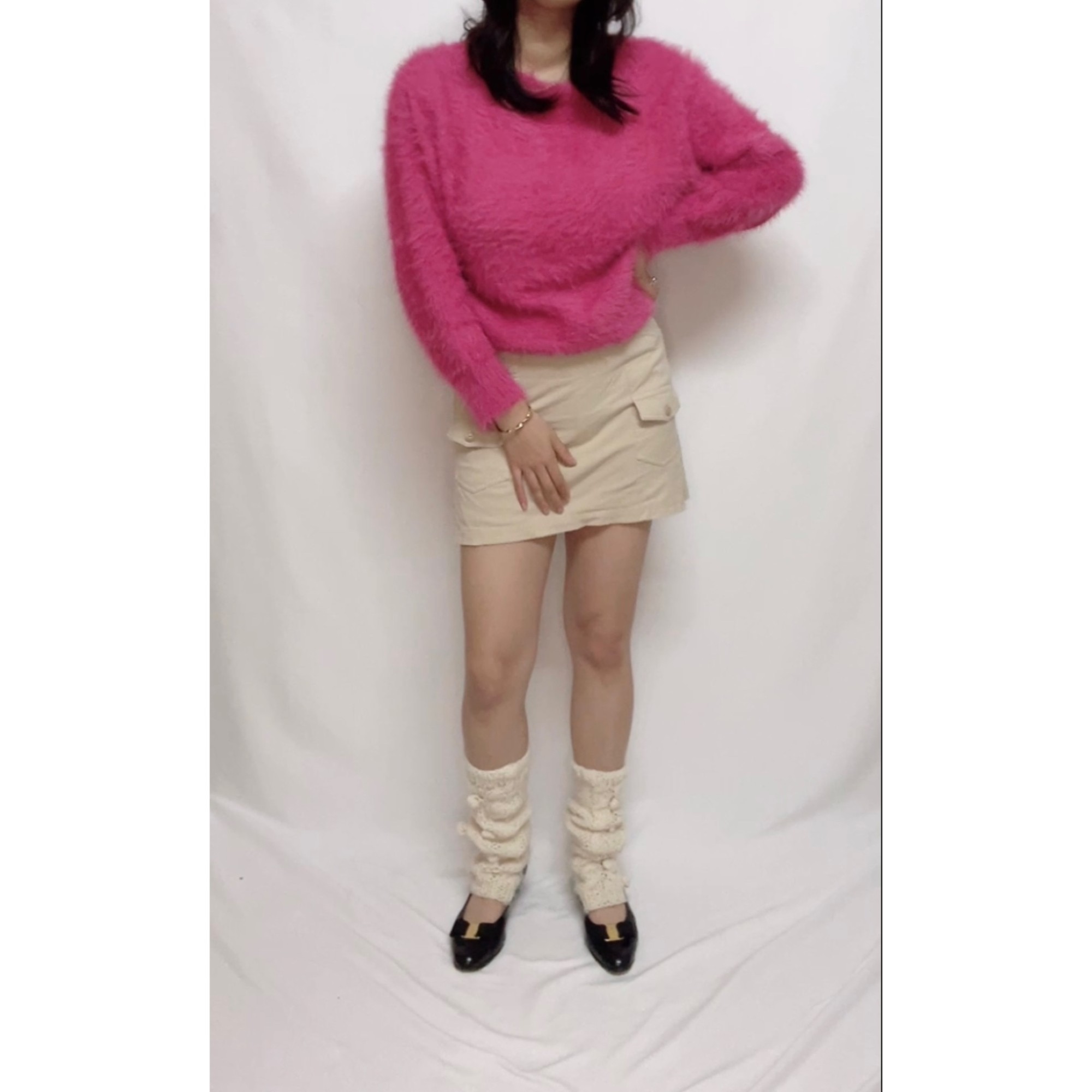 mohair pink knit
