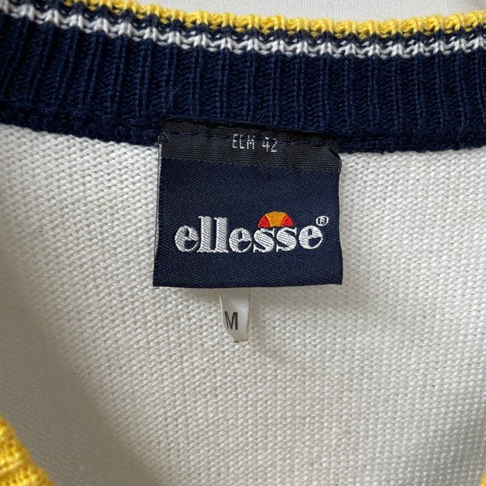 Ellesse knit Vネック　ベスト | Vintage.City ヴィンテージ 古着