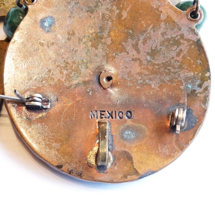 Casa Maya Mexico Copper Dangle Brooch | Vintage.City ヴィンテージ 古着
