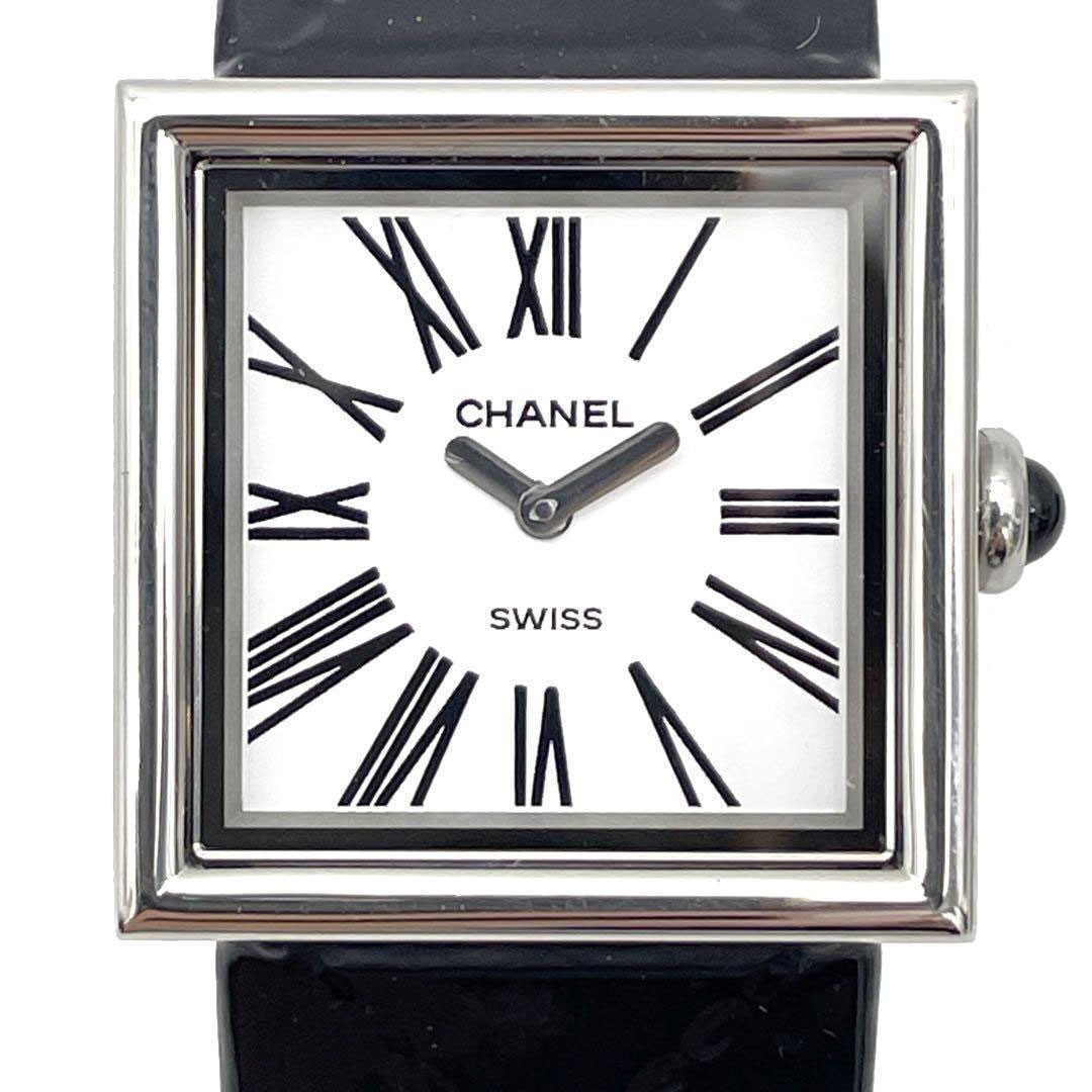 CHANEL シャネル レディース腕時計 マドモアゼル QZ シルバー ブラック
