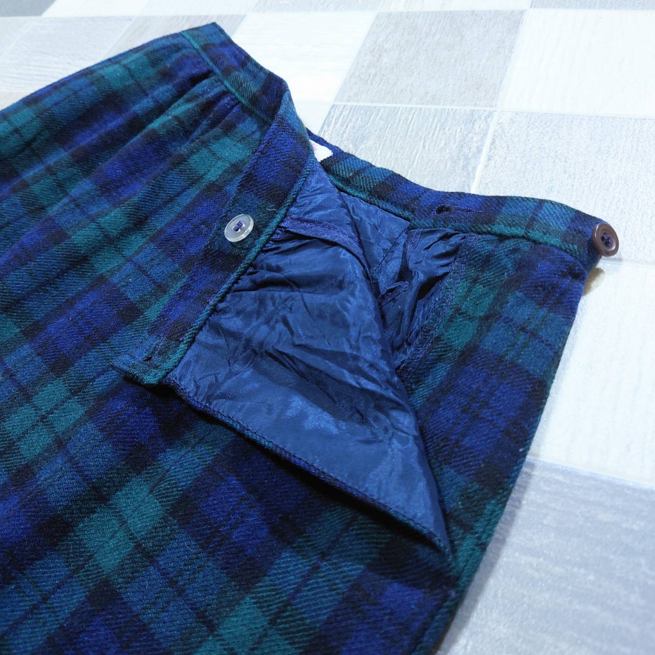 70-80’s PENDLETON USA製 ウール ブラックウォッチ スカート