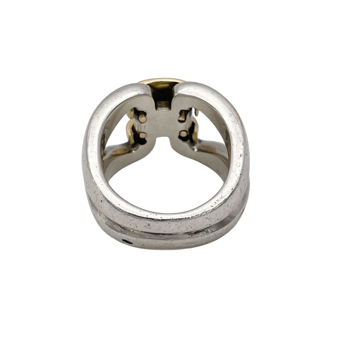 HERMES エルメス ヒストリーリング 指輪 925/750 コンビ #50 