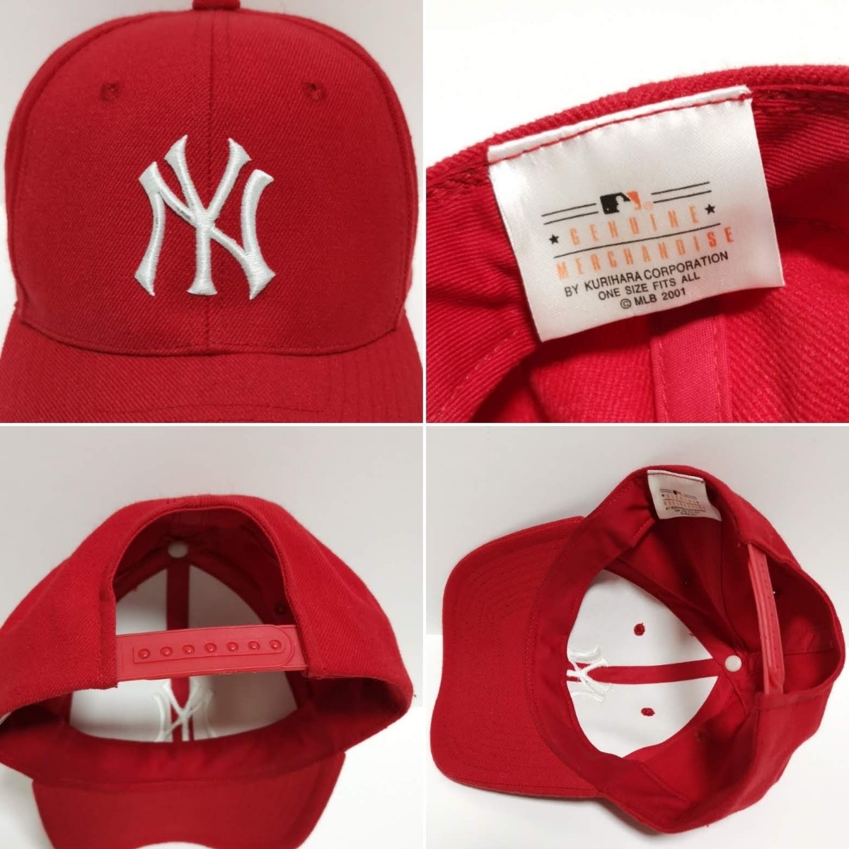 00s NY ヤンキース Yankees スナップバック キャップ CAP 赤