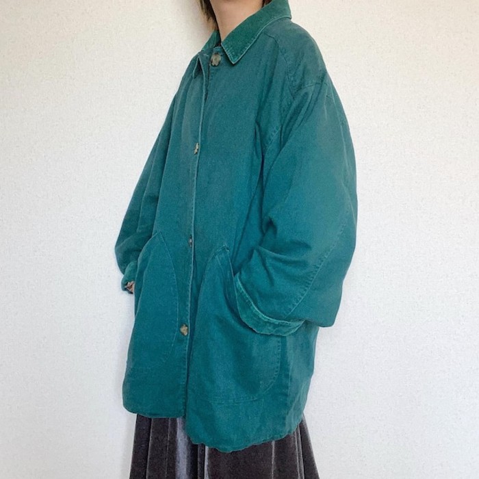 Loose Silhouette Green Coverall | Vintage.City 古着屋、古着コーデ情報を発信