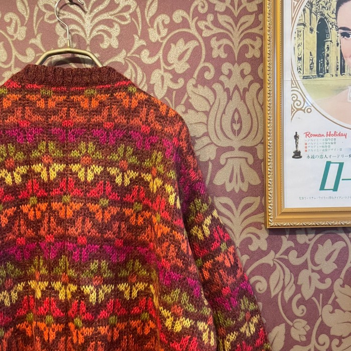 90s BENETTON colorful flower cardigan | Vintage.City ヴィンテージ 古着