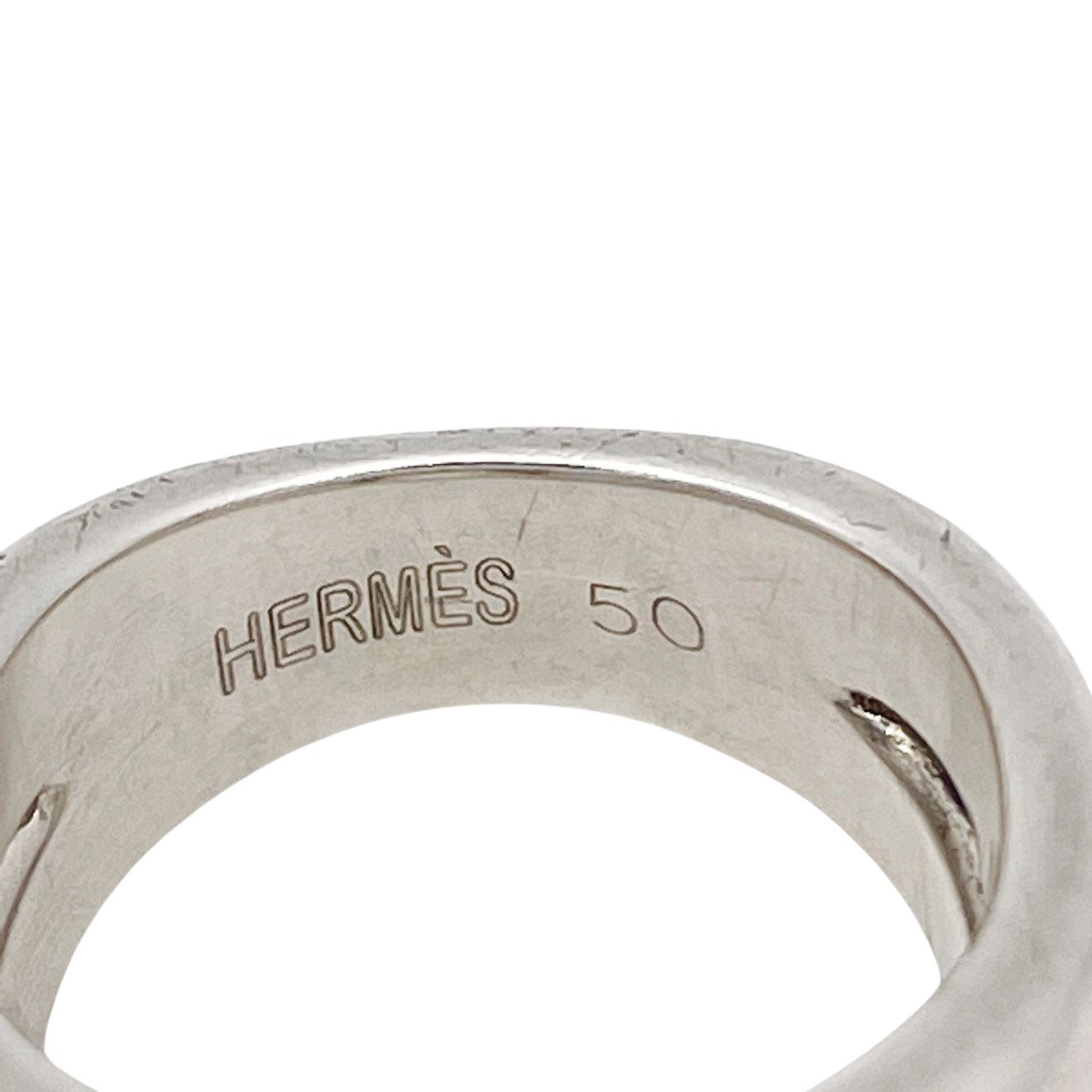 HERMES エルメス ヒストリーリング 指輪 925/750 コンビ #50(