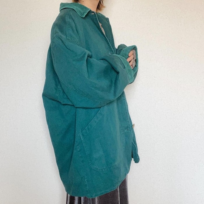 Loose Silhouette Green Coverall | Vintage.City 古着屋、古着コーデ情報を発信