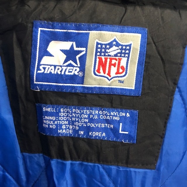 90s NFL ダラスカウボーイズ 中綿ナイロンジャケット ワッペン 刺繍ロゴ