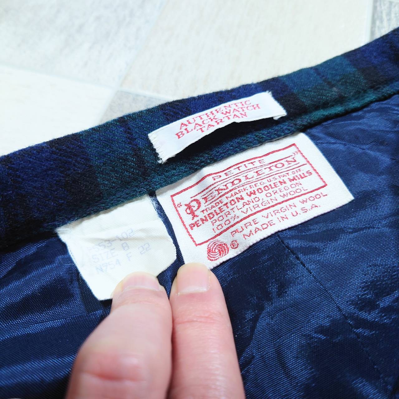 70-80’s PENDLETON USA製 ウール ブラックウォッチ スカート