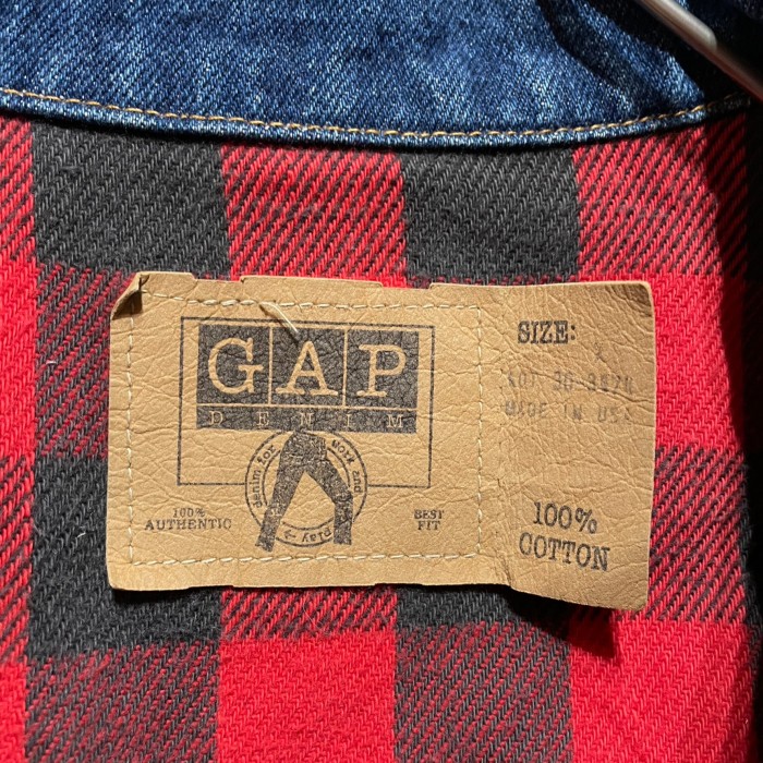 90's "GAP" Flannel Lining Denim Jacket | Vintage.City ヴィンテージ 古着