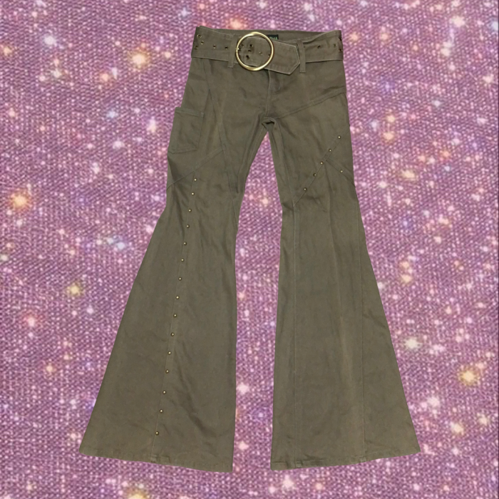 Y2K Military vibes Low-rise Flared Pants | Vintage.City 古着屋、古着コーデ情報を発信