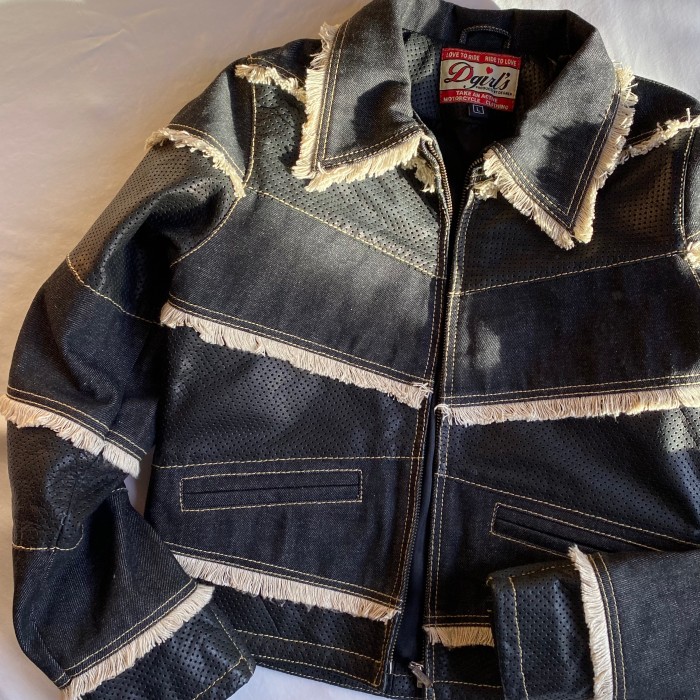 Denim × leather riders jacket | Vintage.City 古着屋、古着コーデ情報を発信