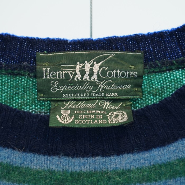 Henry Cotton's border wool knit | Vintage.City Vintage Shops, Vintage Fashion Trends