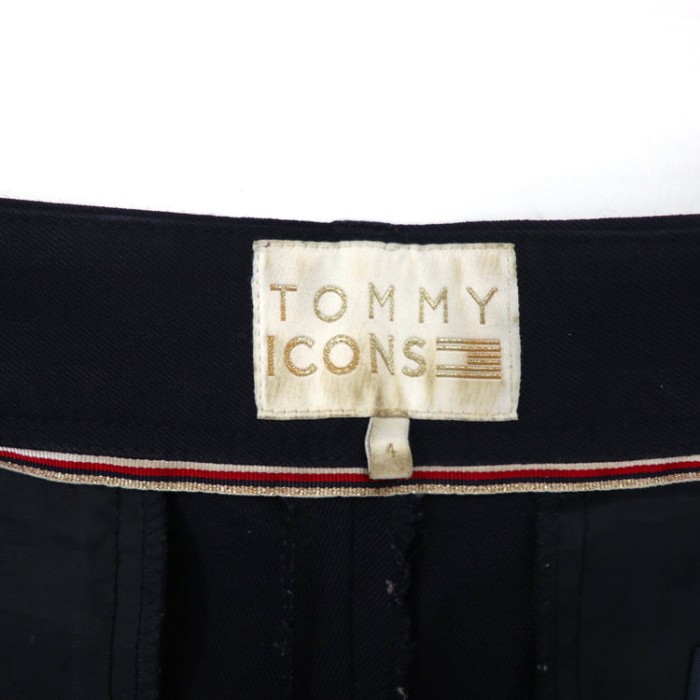 TOMMY ICONS サイドラインスラックスパンツ 4 ネイビー ポリエステル | Vintage.City 古着屋、古着コーデ情報を発信