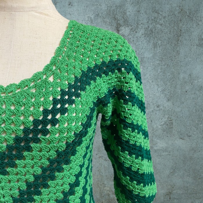 Green Hand knit | Vintage.City 빈티지숍, 빈티지 코디 정보