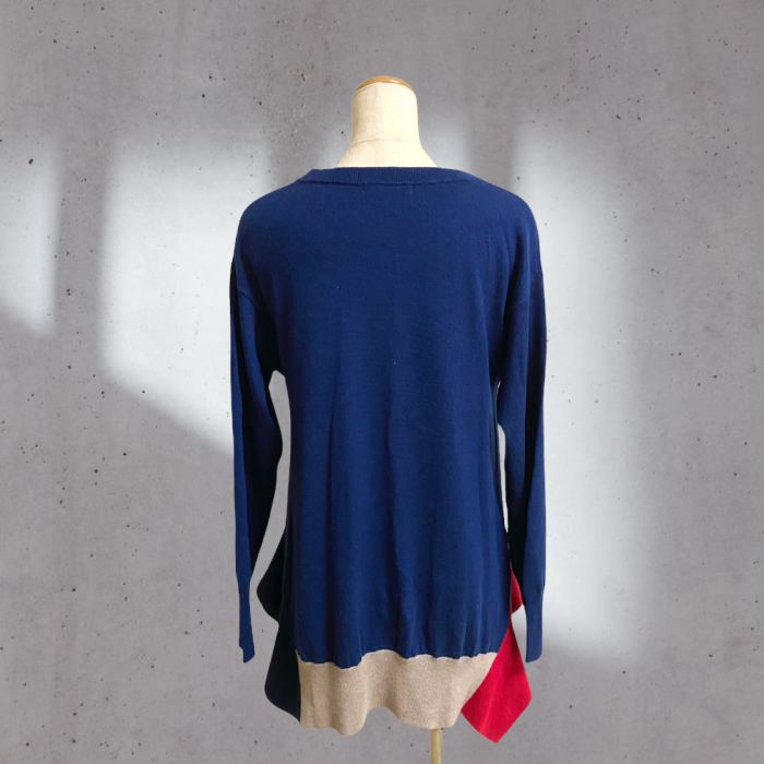 Bicolor navy knit 【size L】 | Vintage.City 古着屋、古着コーデ情報を発信