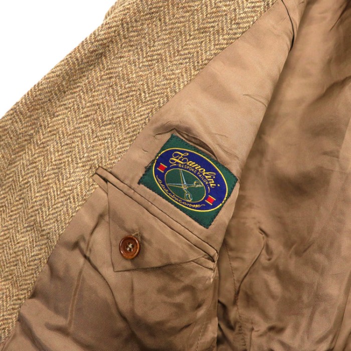 LANOLINI 3Bツイードジャケット 50 ブラウン ウール イタリア製 | Vintage.City 古着屋、古着コーデ情報を発信