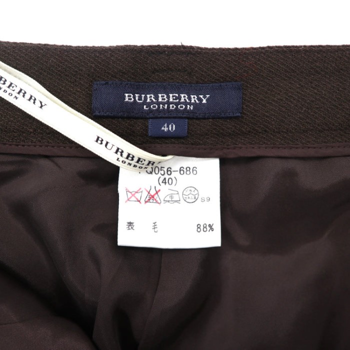 BURBERRY LONDON スラックスパンツ 40 ブラウン ウール | Vintage.City 古着屋、古着コーデ情報を発信