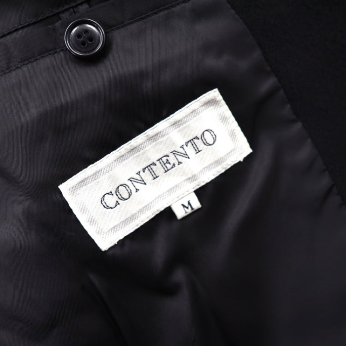 CONTENTO ダブルブレストカシミアジャケット M ブラック カシミヤ | Vintage.City 古着屋、古着コーデ情報を発信
