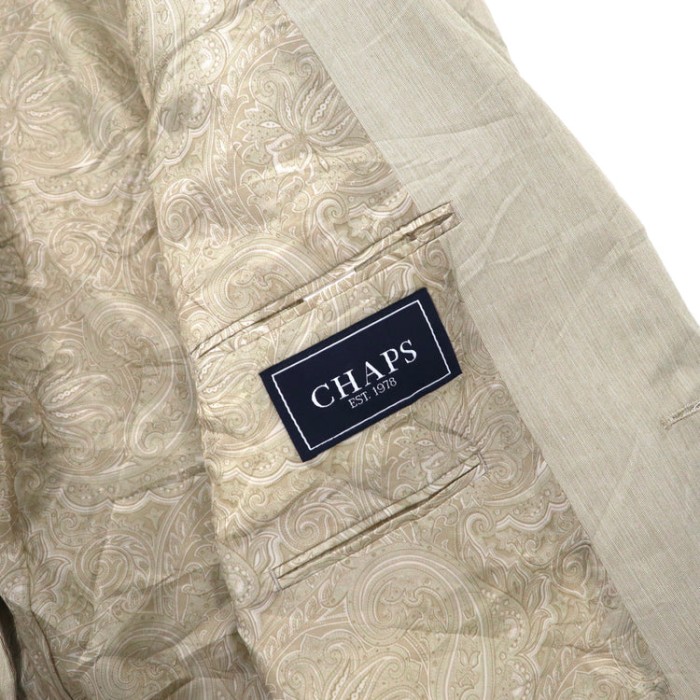 CHAPS 2Bテーラードジャケット 42L ベージュ ポリエステル | Vintage.City 古着屋、古着コーデ情報を発信