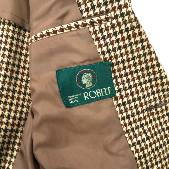ROBELT 2Bツイードジャケット Y-4 ベージュ ガンクラブチェック | Vintage.City 古着屋、古着コーデ情報を発信