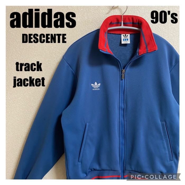 90s 初期 adidas アディダス 刺繍ロゴ トラックジャケット 