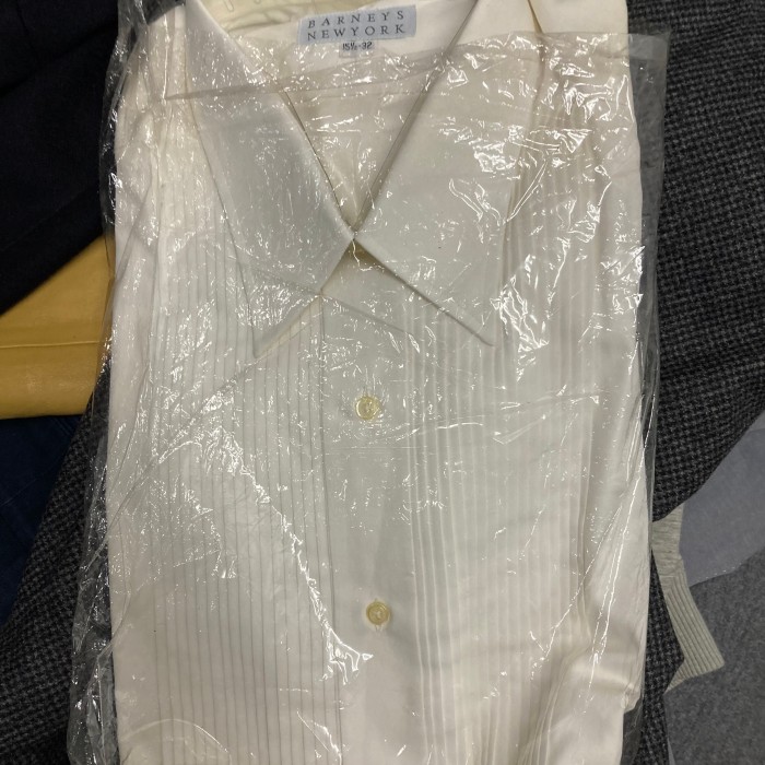 未使用品90'sBARNEYS NEWYORKカフスドレスシャツ15.1/2-3 | Vintage.City 빈티지숍, 빈티지 코디 정보