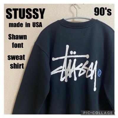 90s オールド ステューシー スウェットシャツ シャドーマン ジャズ USA 
