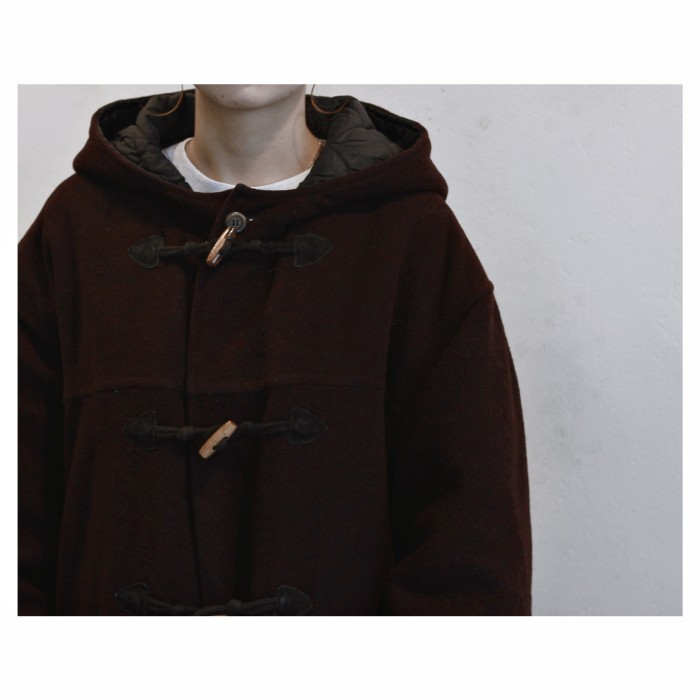 Vintage Hooded Melton Duffle Coat | Vintage.City 古着屋、古着コーデ情報を発信
